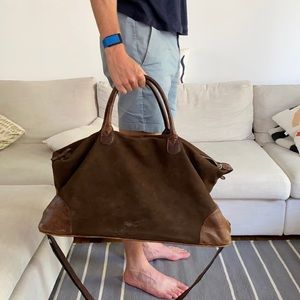 Moore & Giles 100% Leather/Suede Weekend Bag